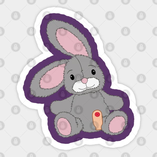 Stoma bunny (stoma with bag) Sticker by CaitlynConnor